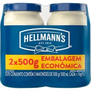 Maionese Hellmanns Pack com 2x500g